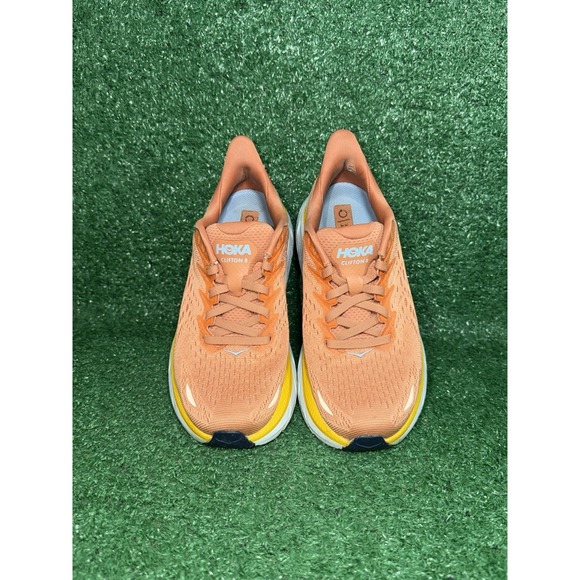 Hoka One Clifton 8 Womens Size 5.5 D Wide Orange Running Shoes Athletic Sneakers - Picture 7 of 16
